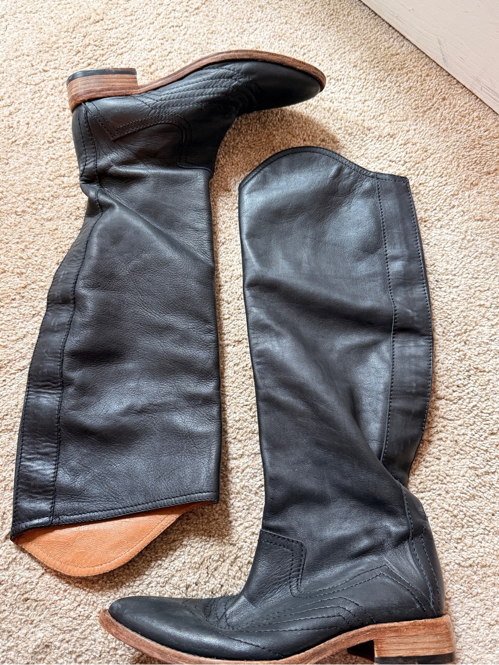 Free People Over the Knee Leather Boots